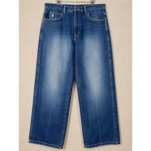 Vintage Y2K Rocawear Baggy Jeans 38x34 Wide Leg Hip Hop Skater Denim 100% Cotton
